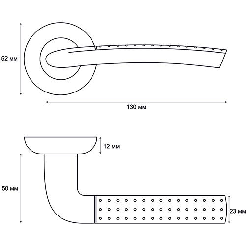 Ручка раздельная Trodos "56" серия 08, бронза