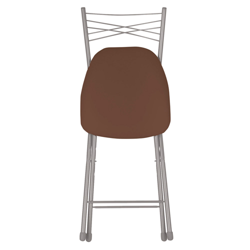 Стул складной "Ника 1" ССН1, серый/коричневый