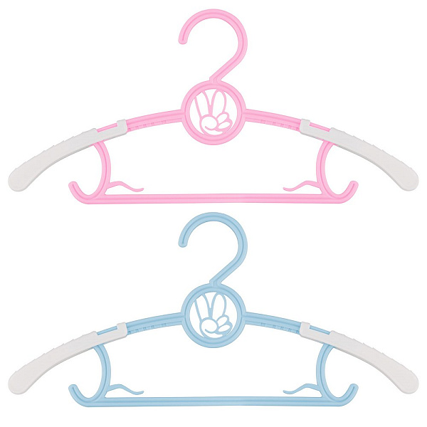 Вешалка раздвижная для детской одежды "Привет". Размер 32-42 см. 2 цв.