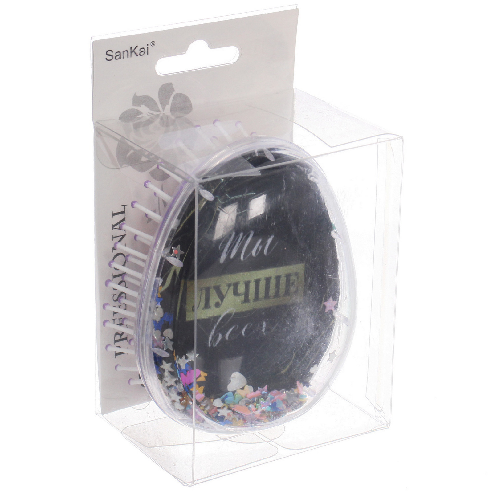 Расческа массажная  "ТРАТТИ БУМ", Ты лучше всех!, 6*9 см (коробка PVC / разработка РЦ Восток)