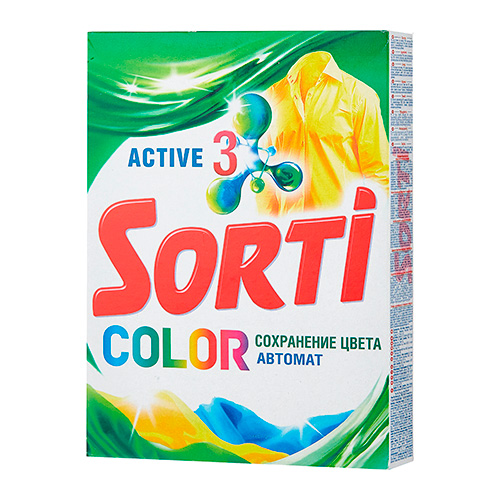 Порошок стиральный Сорти (автомат) 350 гр Колор (24/24)