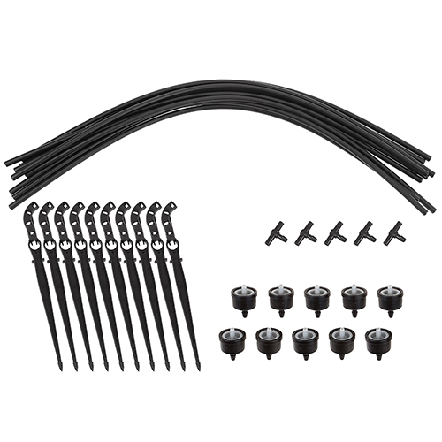 Капельный полив набор №6, стрел с зажимом 10шт, микротрубка 10шт, капельница 10шт