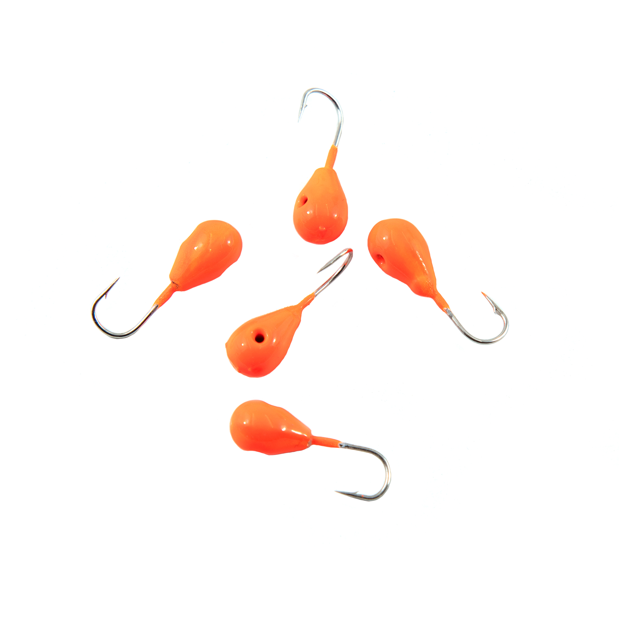 Мормышка вольф"ЯМАН"Капля с отв, р.4, вес 0,90,цв,оранж.(уп.5 шт.)
