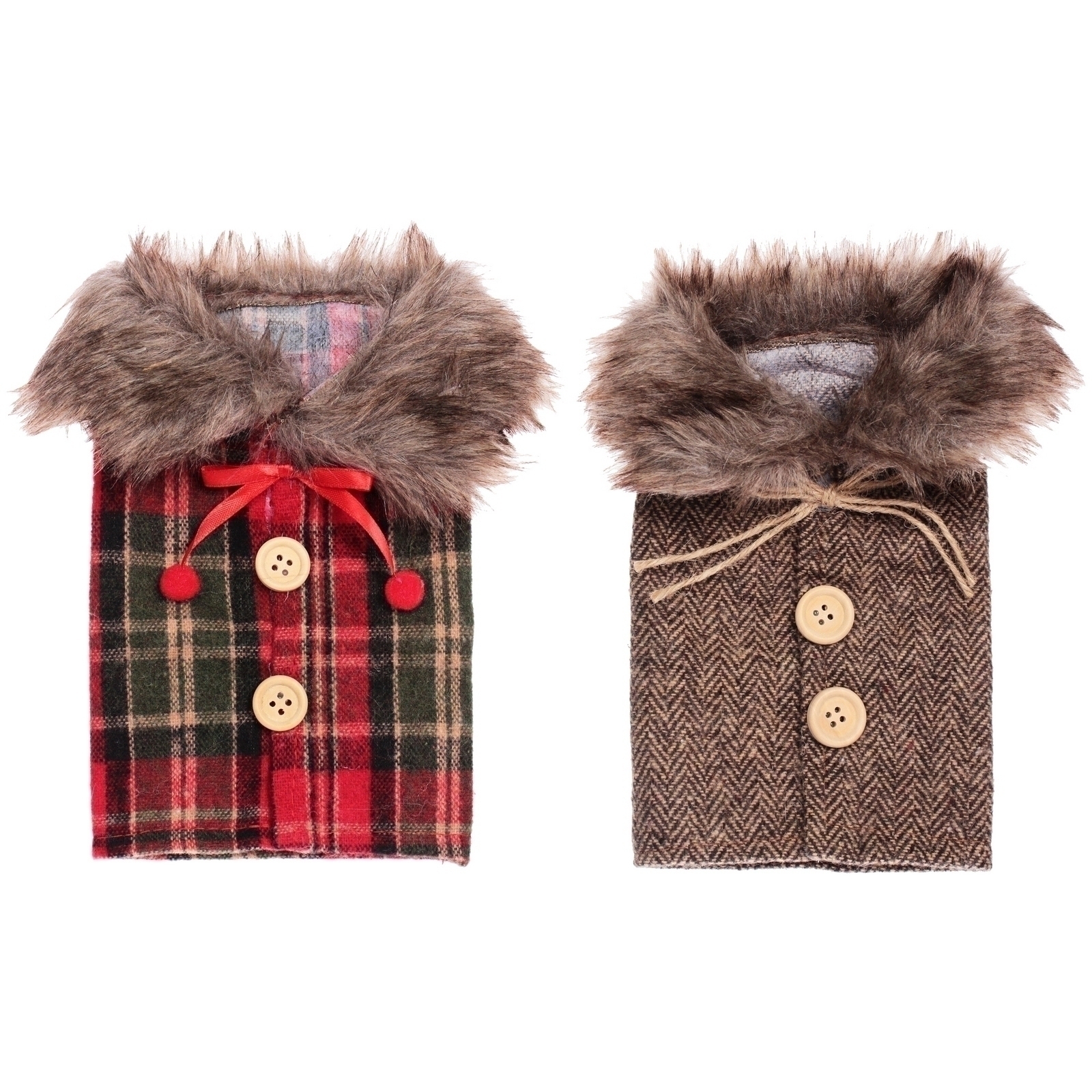 Украшение на бутылку "Теплый наряд" 12*24 см