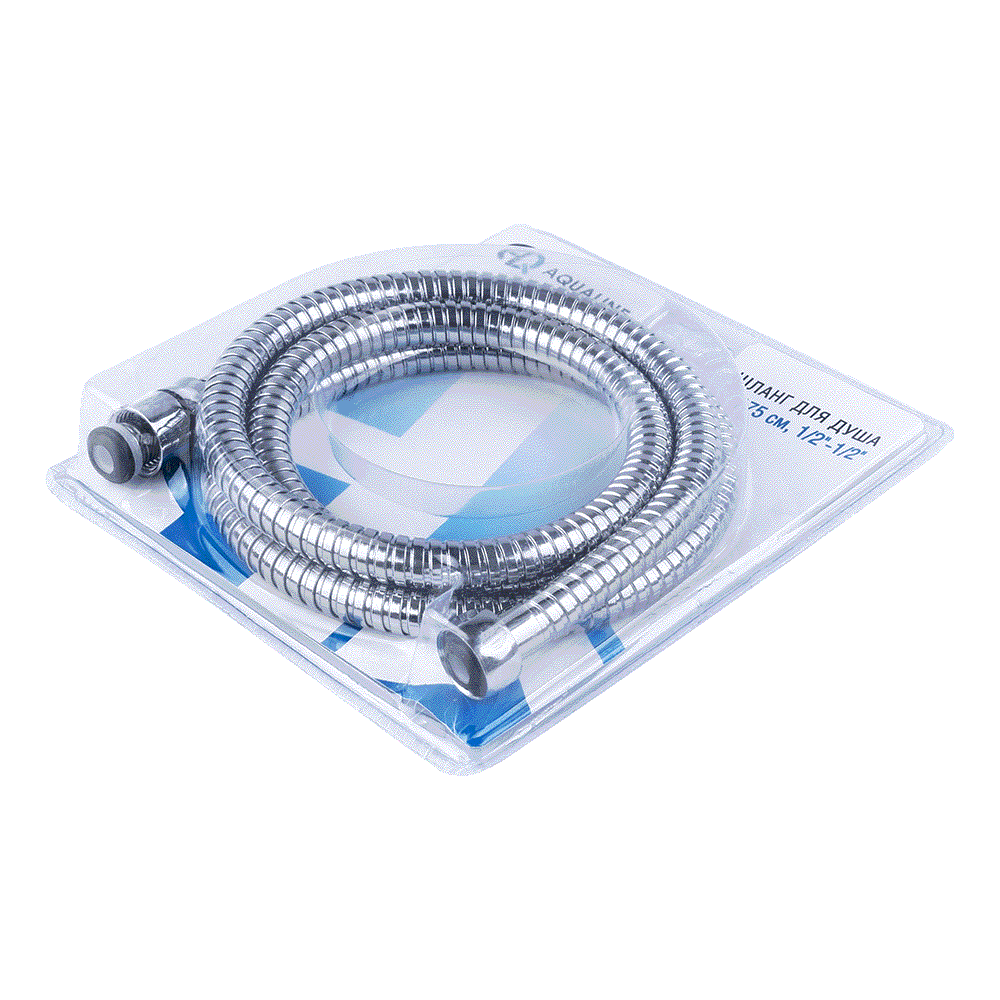 Шланг для душа конус имп (1/2") - имп (1/2") 1,75 м в блистере AQUALINE 05091