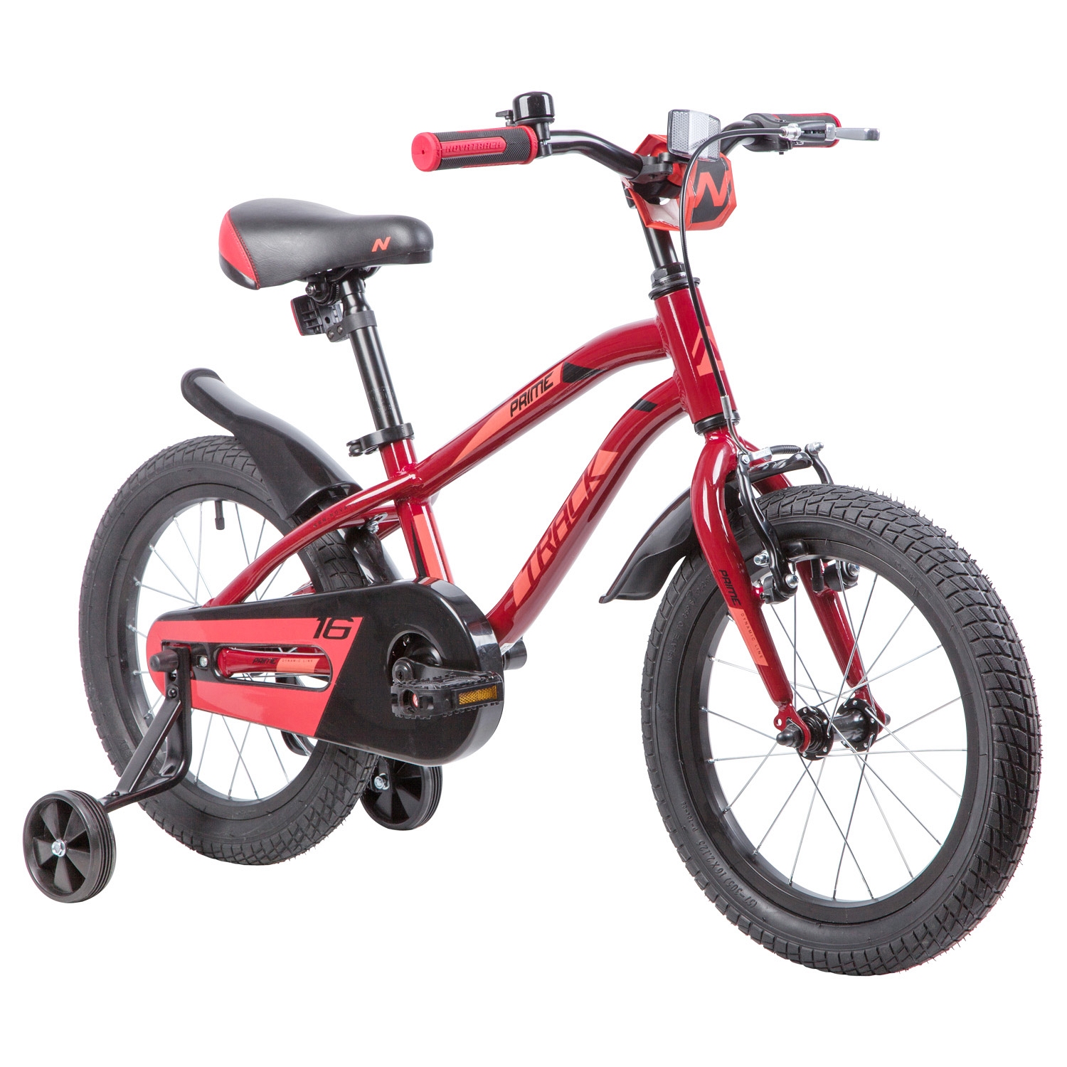 Велосипед NOVATRACK 16", PRIME, алюм., коричневый, полная защита цепи, пер.торм.руч, зад. нож, корот