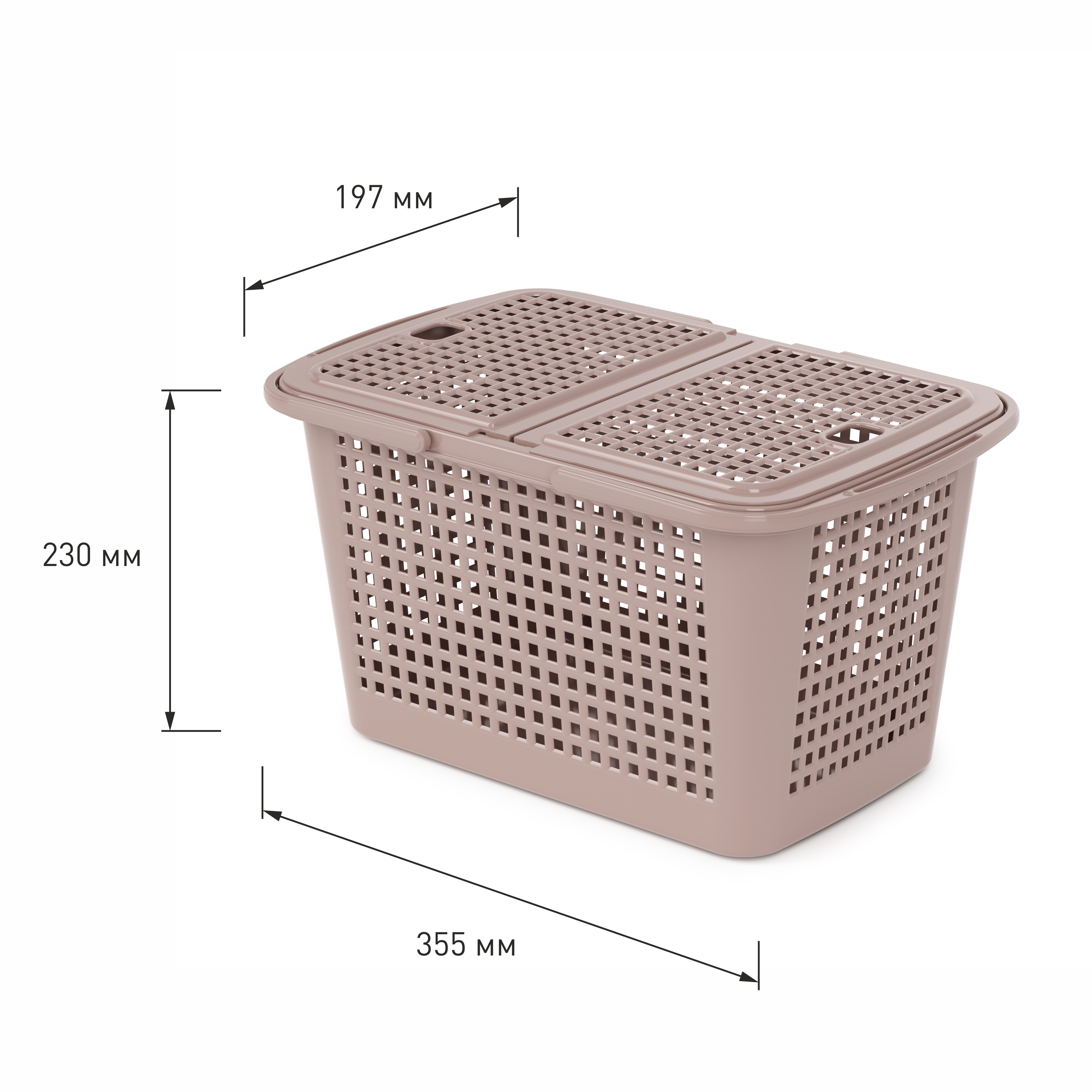 Корзина д/пикника "Мини" 355х230х200мм (св.коричневый)