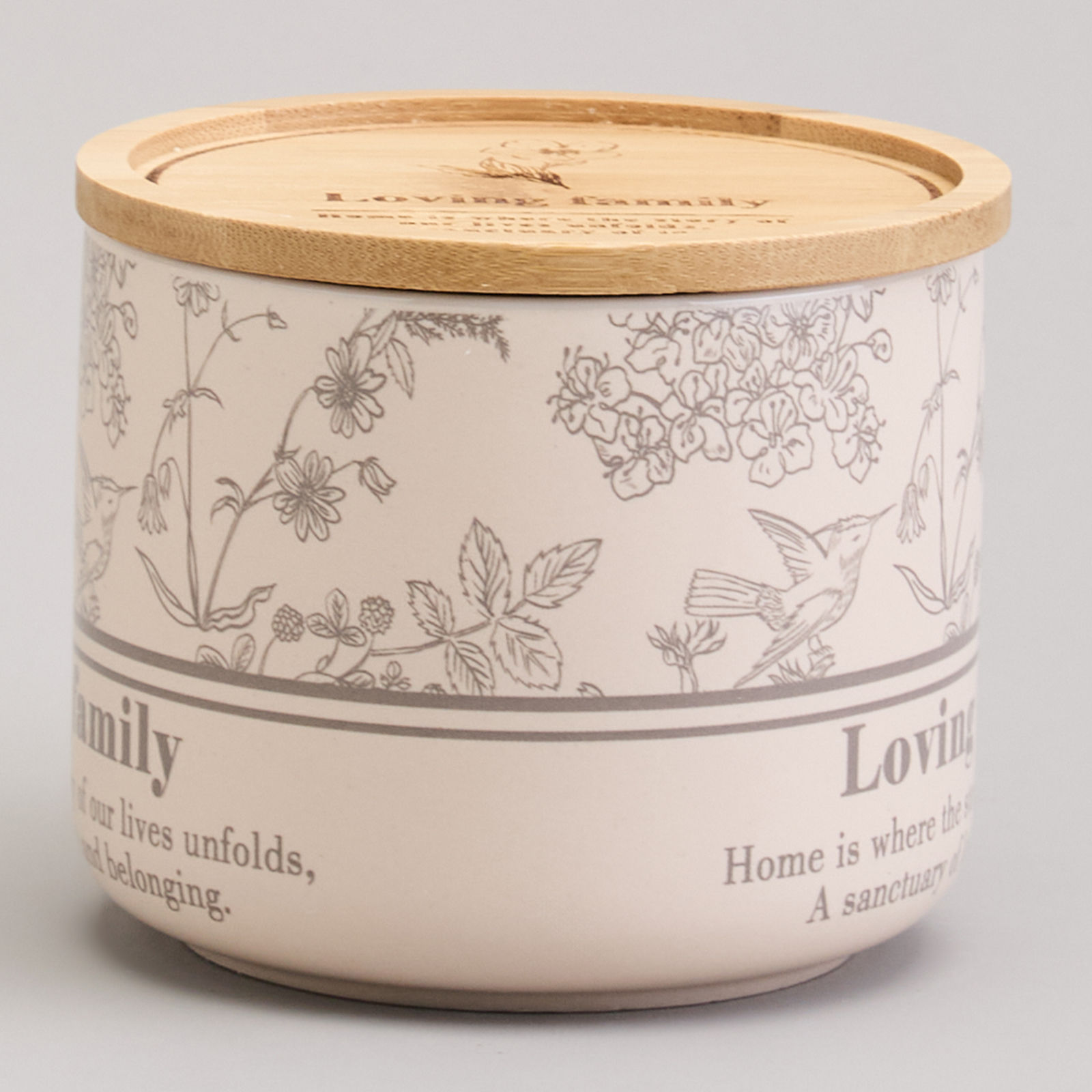 КРУЖКА LEFARD 400МЛ С БАМБУКОВОЙ КРЫШКОЙ, SWEET HOME, 9.6*8CM