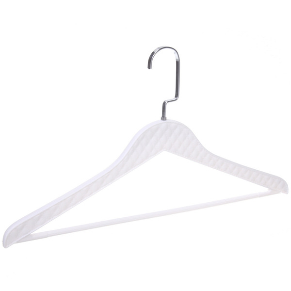 Плечики для одежды 2шт "ФРАТТО", цвет белый, 44*24см (Лейбл Селфи) имитация под кожу