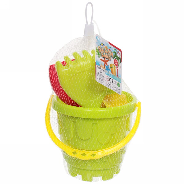 Набор для игры в песочнице "Строитель замков", 21*16 см, 6 предметов, микс