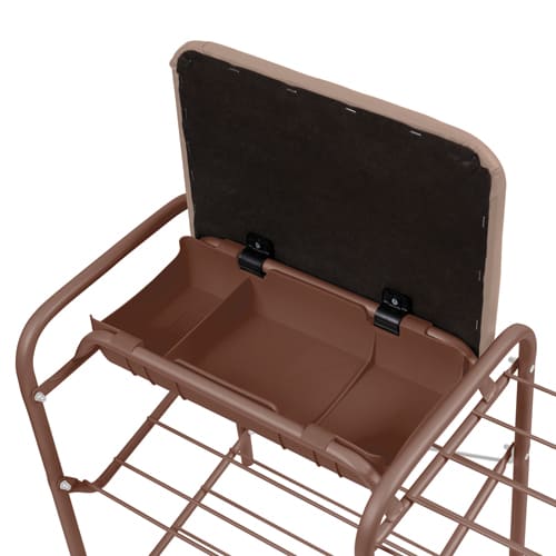 Этажерка НИКА с ящиком ЭТП1-1, коричневый/коричневый