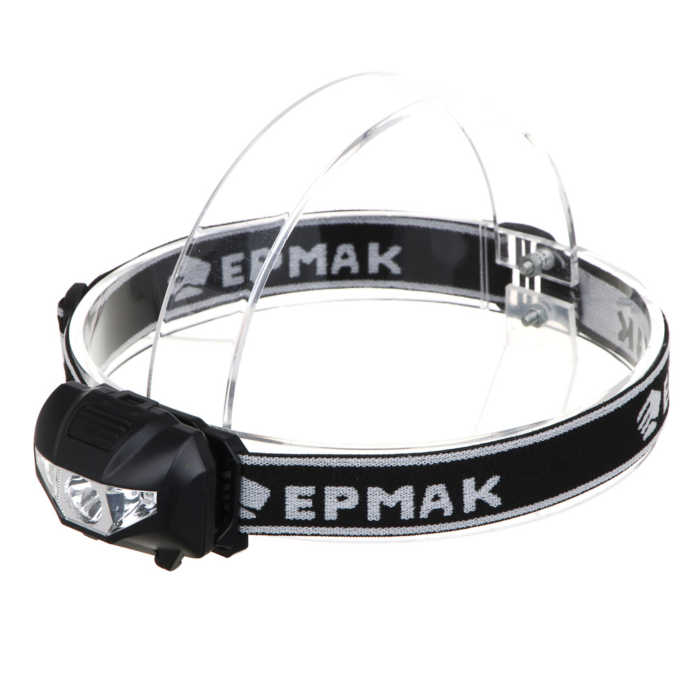 ЕРМАК Фонарь налобный, 2 LED+COB, 3 режима, 3хААА, 6х4,6х3,5см