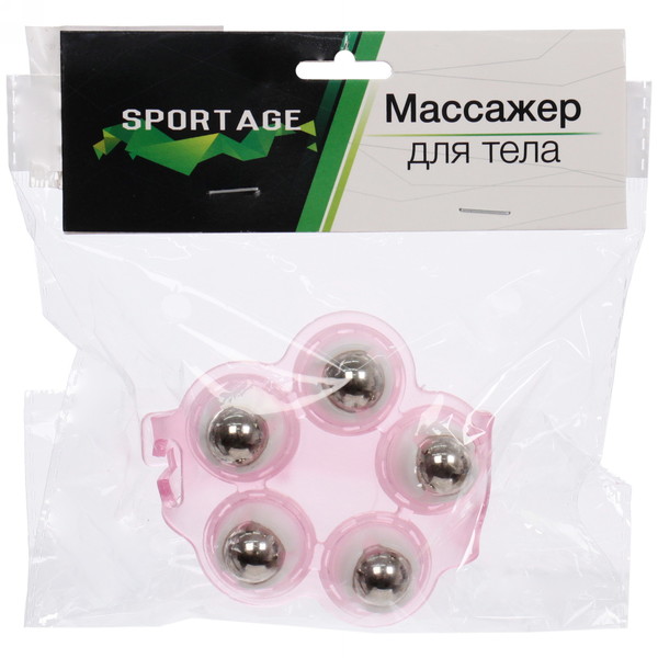 Массажер для тела "Flower" 5 роликов, 10*8 см, розовый