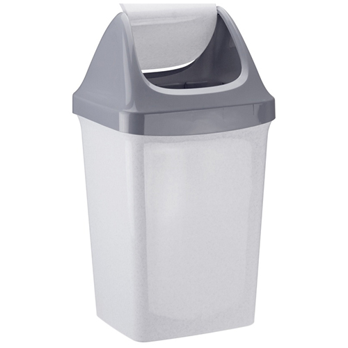 Контейнер для мусора 50 л IDEA СВИНГ М 2464, мраморный