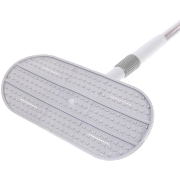 Швабра с насадкой из микрофибры, телескопическая ручка 77-120см силиконовое основание ZY5011