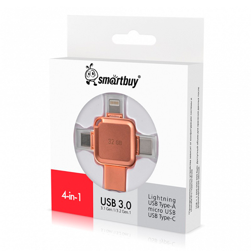 UFD 3.0/3.1 Smartbuy 032GB MC15A Metal Quad Apricot (SB032GBMC15A)