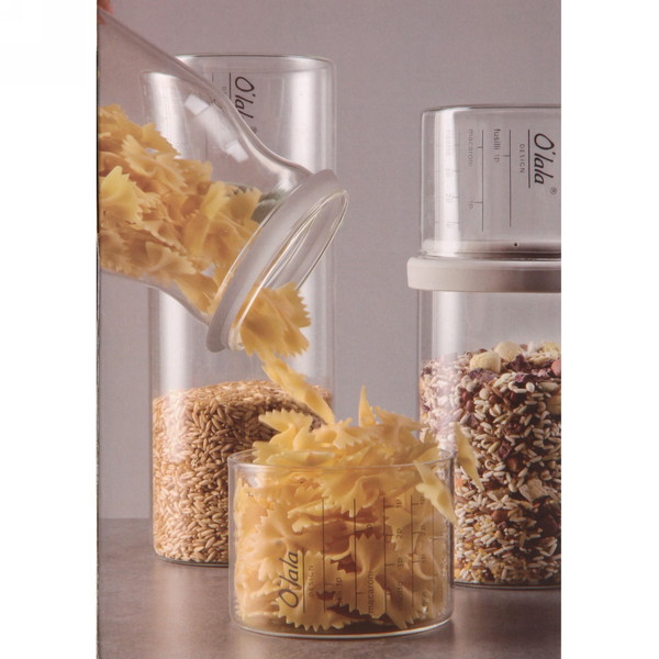 Банка для продуктов стеклянная 850мл "O'lala" с мерный стаканом