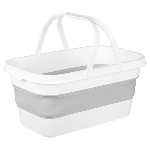 Ведро складное 16 л IDEA ФЛЕКС М 2427, прямоугольное, смоки