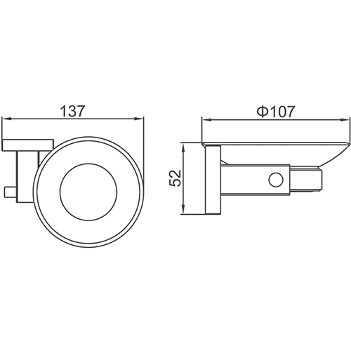 Мыльница стеклянная настенная Ledeme L71802