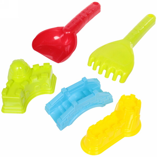 Набор для игры в песочнице "Строитель замков", 21*16 см, 6 предметов, микс