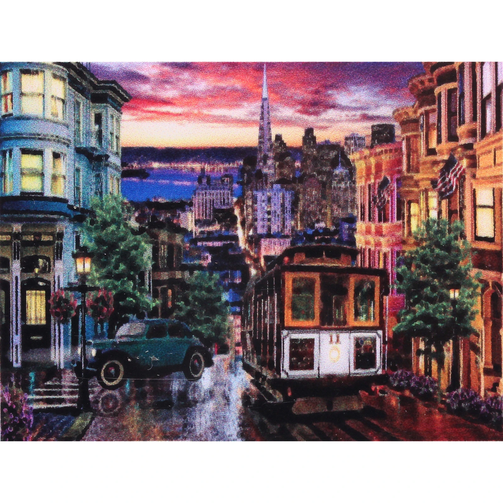 Алмазная мозаика в рулоне 30*40см полная выкладка "DIAMOND", Улочка