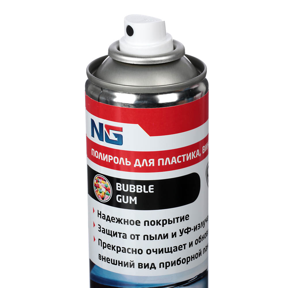 NG Полироль пластика, винила "BubbleGum/Бабл гам" (аэрозоль) 335 мл NG Полироль пластика, винила "BubbleGum/Бабл гам" (аэрозоль) 335 мл