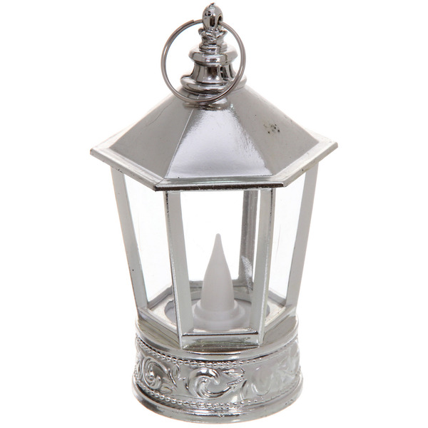 Сувенир с подсветкой "Сказочный фонарь" 5,1*13 см, Серебро