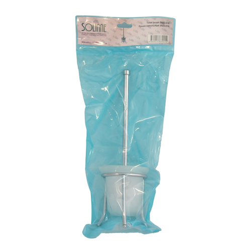 Ершик напольный стеклянный "Solinne" Коллекция Base, хром, стекло-сатин