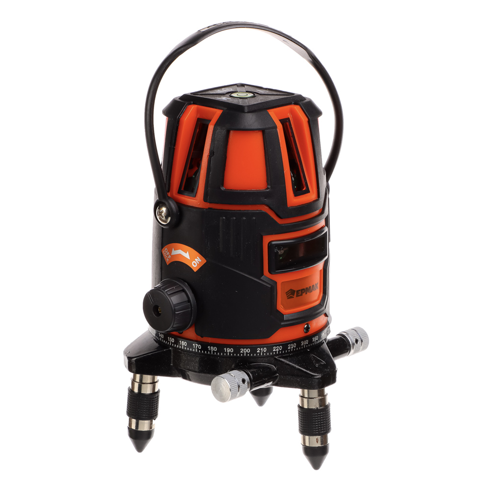 ЕРМАК Уровень лазерный, 3 зеленых луча, 15м, 2400 мАч, зарядное устройство, защитные очки, кейс