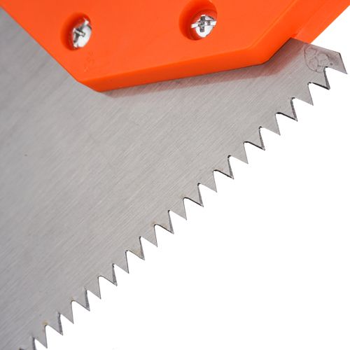 Ножовка по дереву 350мм, крупный зуб 3 TPI, пластиковая обрезиненная ручка, 1/48