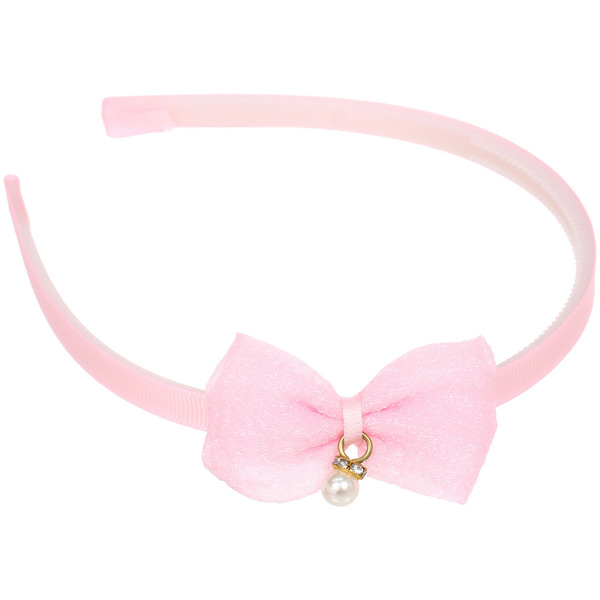 Ободок для волос детский на блистере "РОЗОВОЕ ОБЛАКО", жемчужинка, микс 6 цветов, 1см
