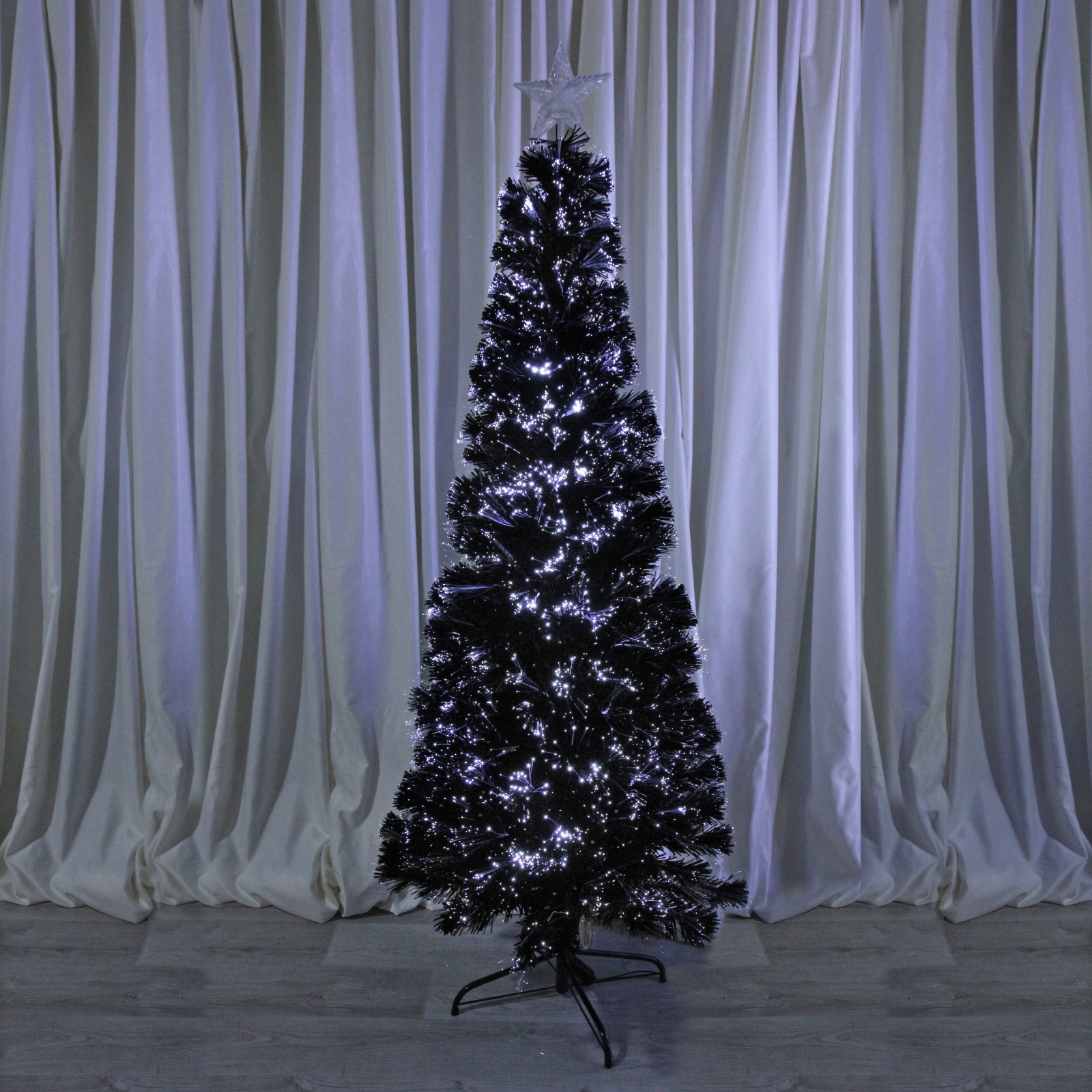 Ёлка светодиодная "Млечный путь" 180 см, ПВХ черный, цвет свечения-Белый (247 веток) (T1050B-180)