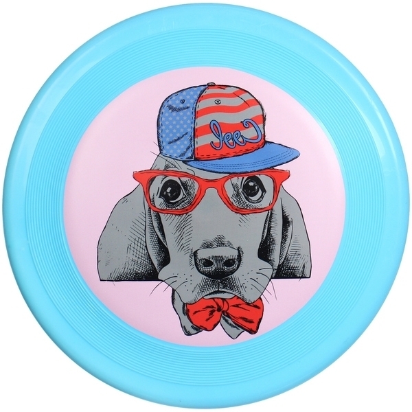 Фрисби - игрушка резиновая "Мр. Джек", цвет синий, 23см (лейбл)