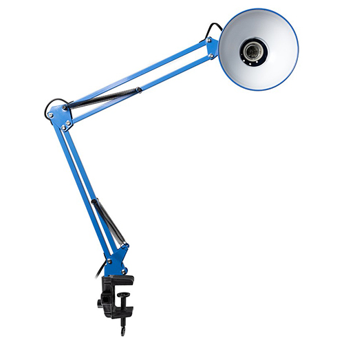 Настольный светильник под лампу E27 на струбцине, голубой (SBL-DLc-E27-bl)