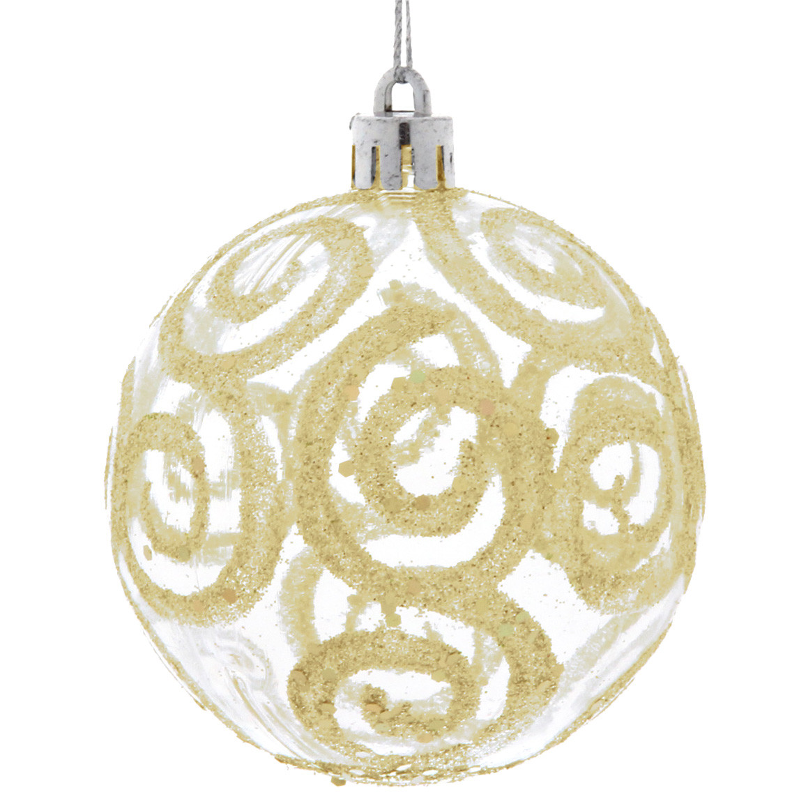 Новогодние шары 7см (набор 3шт) "Зимние узоры", микс