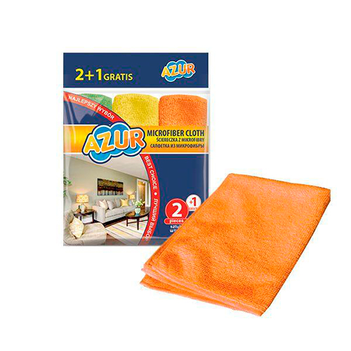 Салфетка универсальная из микрофибры  2+1шт Азур YORK (1/40)