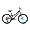 Велосипед ALTAIR MTB HT 24 2.0 disc (24"6 ск.рост 12") черный/бирюзовый (2020-2021) (RBKT11N4P002)