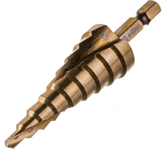 Сверло шаговое "Hardcore" Torsion step спиральное 4-20 мм (13 ступенчатое) Р6М5