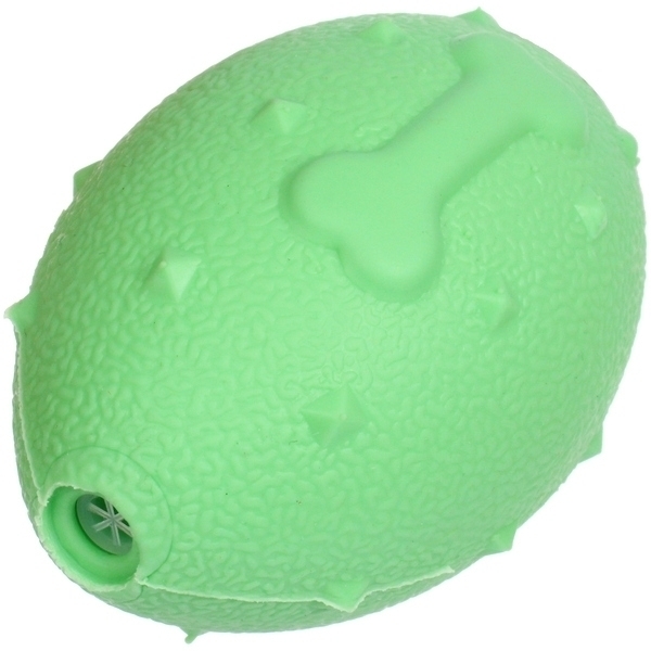 Игрушка - регби для собак средних, мелких и крупных пород "Сырик для Бро", лапка, цвет зеленый, 10*6*6см (лейбл)