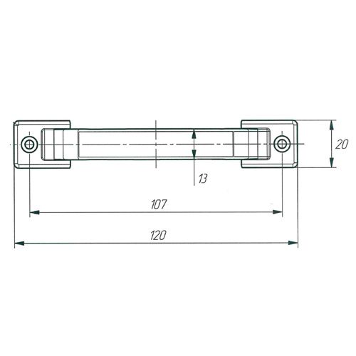 Ручка скоба РС-60, медь, ОМЕГА