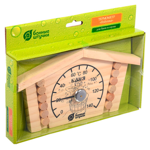Термометр "Избушка", 23х12.5х2.5 см, для бани и сауны "Банные штучки"