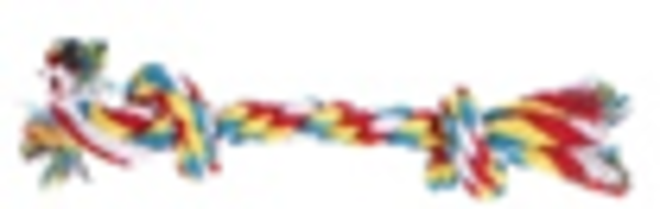 Игрушка - канат грейфер для собак мелких и средних пород "ПОИГРАЙКА", цвет красный/синий, 23см