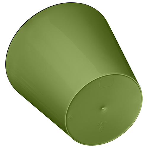 Горшок для цветов 4 л Homver Rosemary 221600118/01, 200 мм, с дренажной вставкой, зеленый