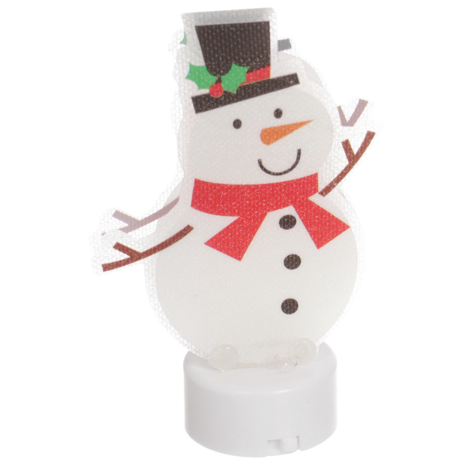 Сувенир с подсветкой "Привет от Снеговика" 10,5*7 см