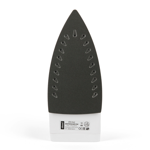 Утюг с пароувлажнением Atlanta 1600 Вт, подошва тефлоновая, резервуар 150 мл, белый