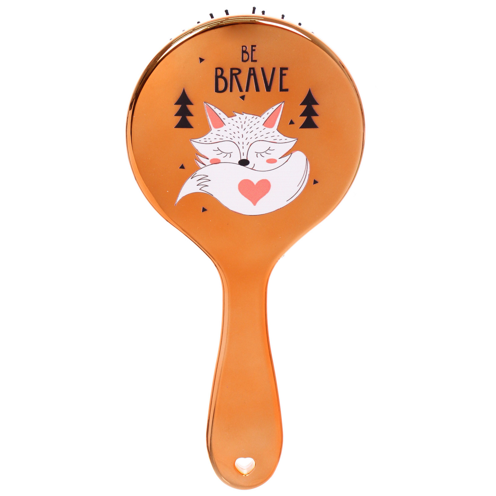 Расческа массажная зеркальная "Animals", микс 4 цвета, 10*22 см (блистер Ultramarine)