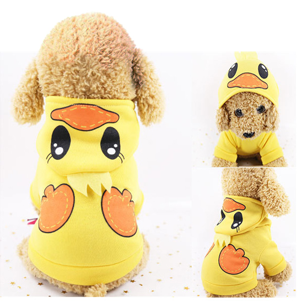 Кофта - толстовка с капюшоном для собак мелких пород "МОДНЫЙ БРО", цыплёнок, размер L (20*36*26см) Ultramarine