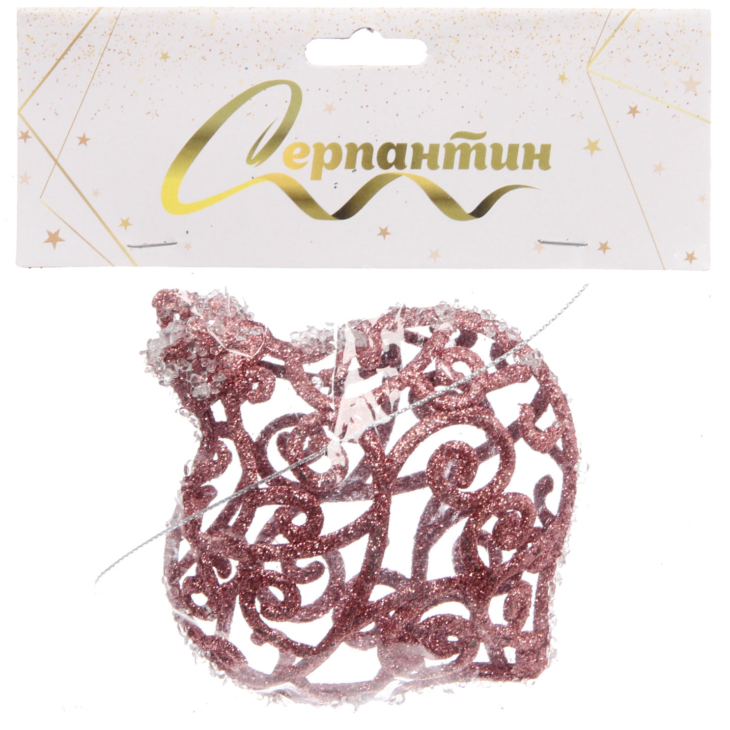 Подвеска "Ажурная капля" 9,5 см, Янтарь