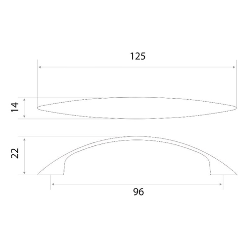 Ручка-скоба мебельная Trodos "ZY-10" 96мм сплав ЦАМ 26гр, золото, хедер