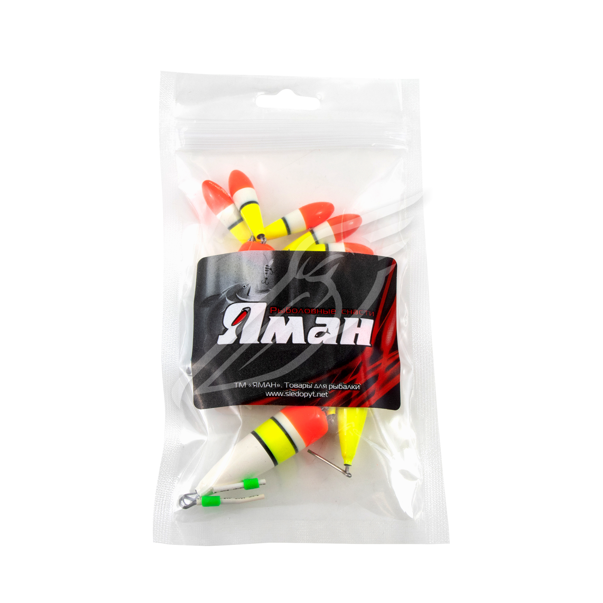 Поплавок зимний ЯМАН "Цветок 5", бальса, 3,0 г, цв. в ассорт. (уп. 3 шт.)